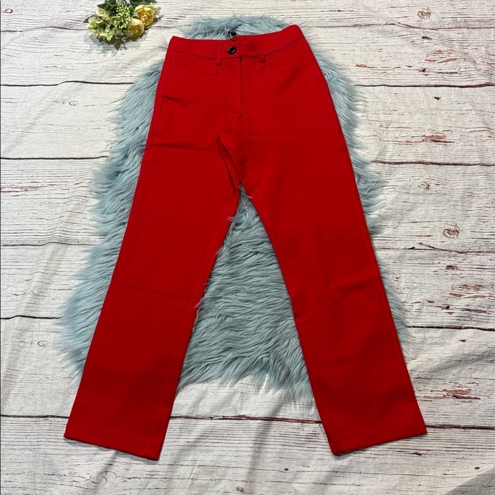 NWT Universal Standard Cigarette Ponte Pants Poppy sz 4XS - Picture 2 of 9